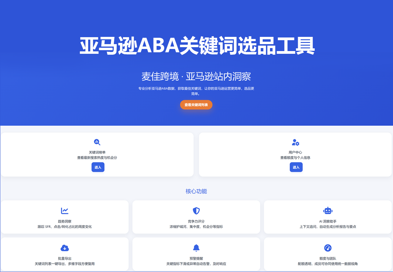 ABA选品工具